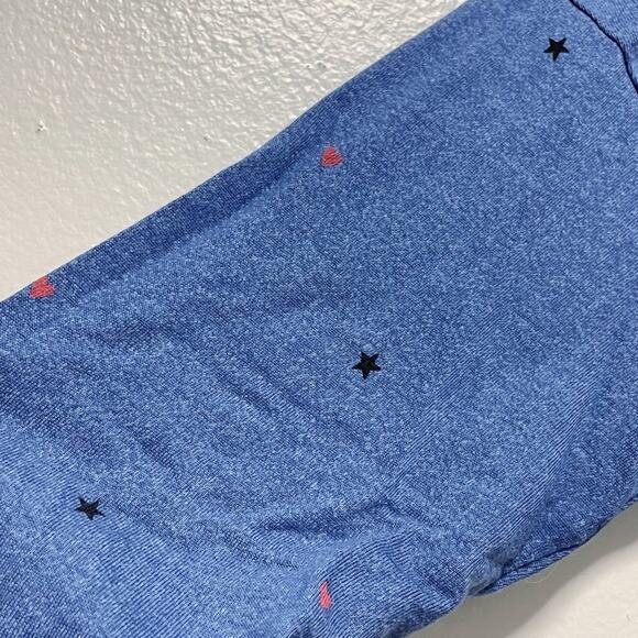 Sundry Blue Long Sleeved Heart Star Print Sweatshirt - Picture 5 of 10